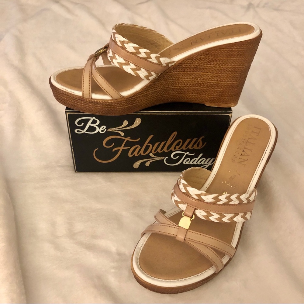 Size 8 Wedge Heels, Italian Shoemakers